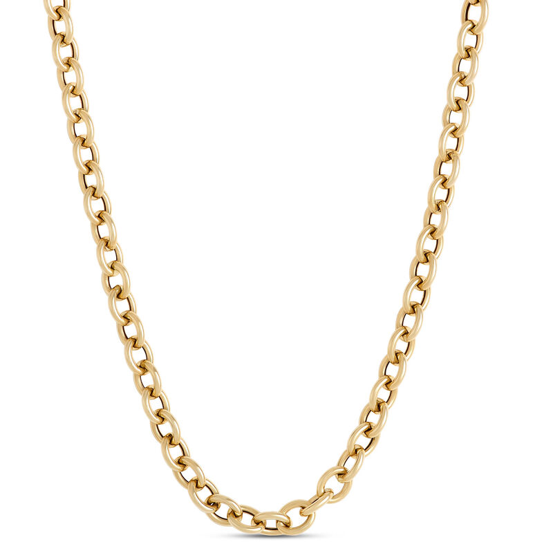 Toscano Classic Oval Link Necklace, 14K Yellow Gold image number 0