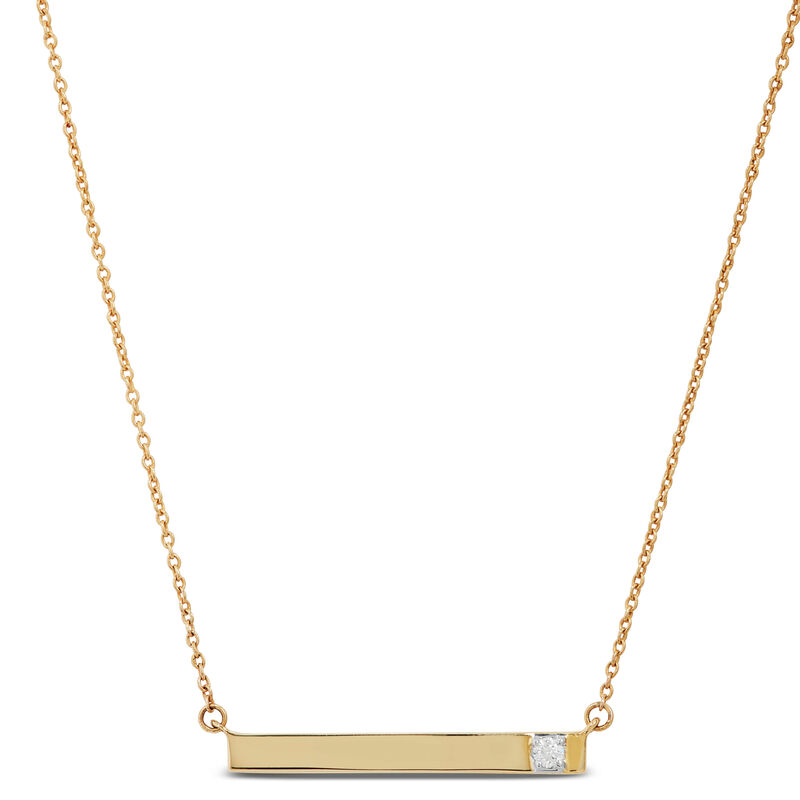 Ikuma Canadian Diamond Bar Necklace in 14K Yellow Gold image number 1