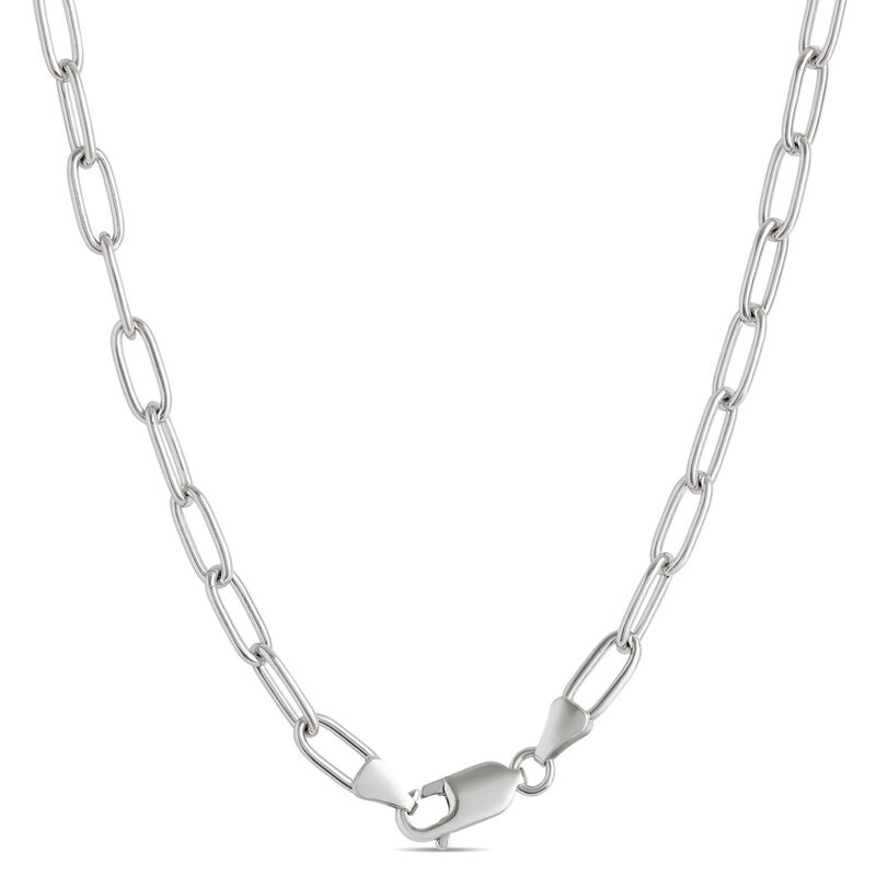 Toscano 20-Inch Paperclip Chain, 14K White Gold image number 1