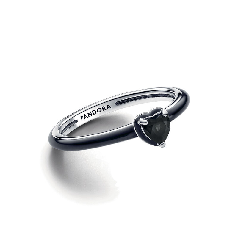 Pandora ME Black Chakra Heart Ring image number 1