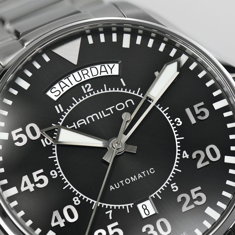 Hamilton Khaki Aviation Pilot Day Date Auto Black Dial Watch, 42mm image number 3