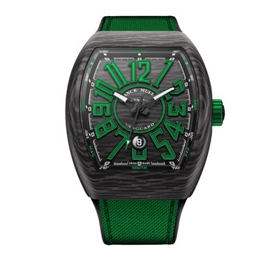 Franck Muller Vanguard Classic Carbon Black Dial Watch, 44mm x 53.7mm