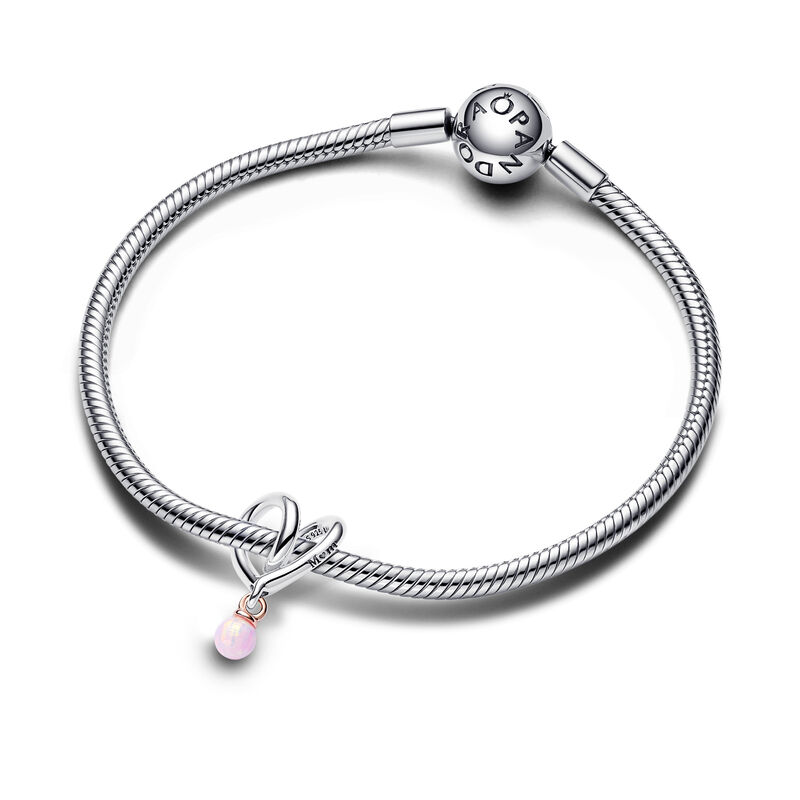 Pandora Two-tone Wrapped Heart Charm image number 2