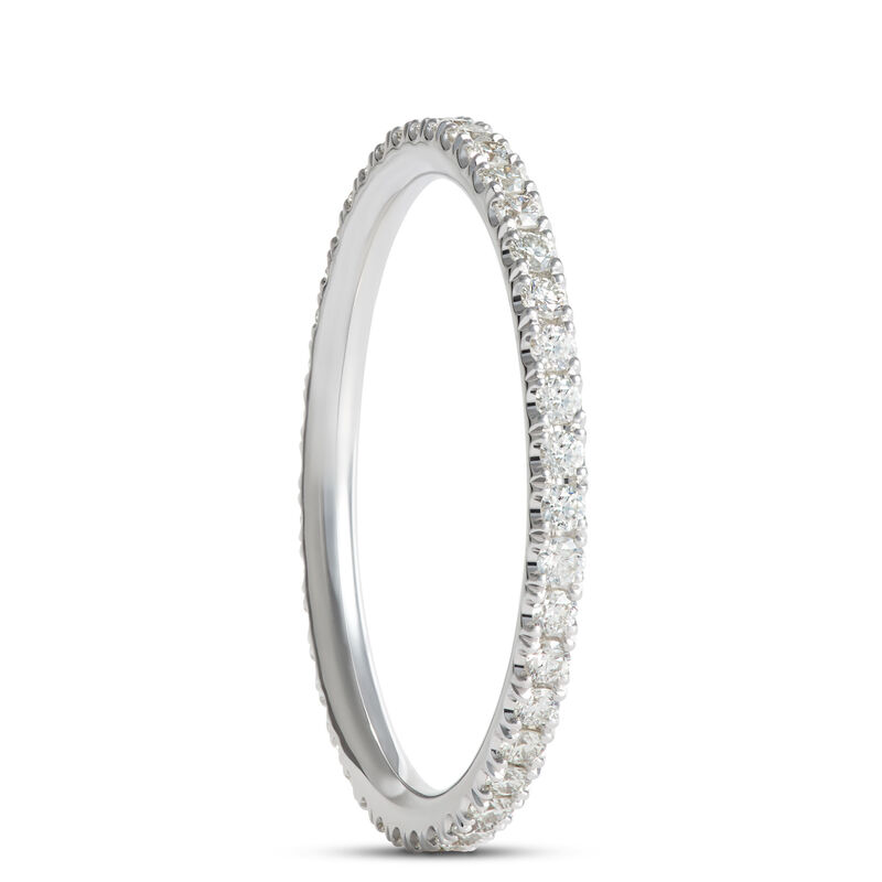 1/3 Carat Weight Diamond Eternity Band set in White Gold image number 1