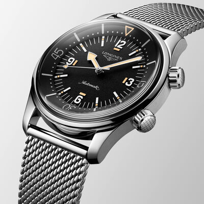 Longines Legend Diver 59 Black Dial Watch, 42mm
