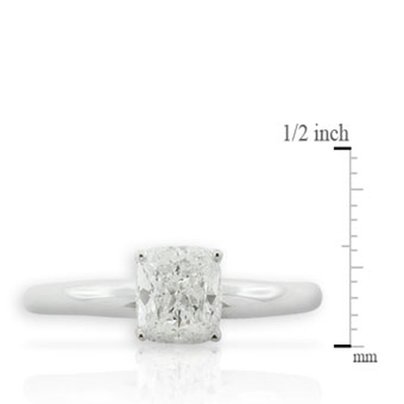 Cushion Cut Diamond Solitaire Ring 14K, 1 ct. image number 1