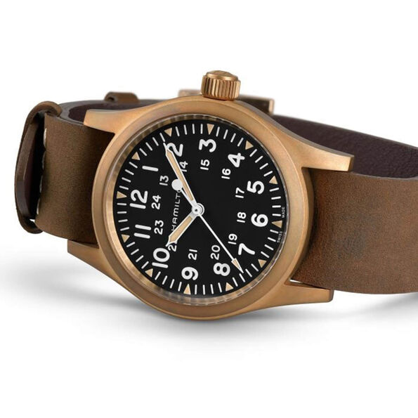 Hamilton Khaki Field Bronze Mechanical Black Dial Watch, 38mm