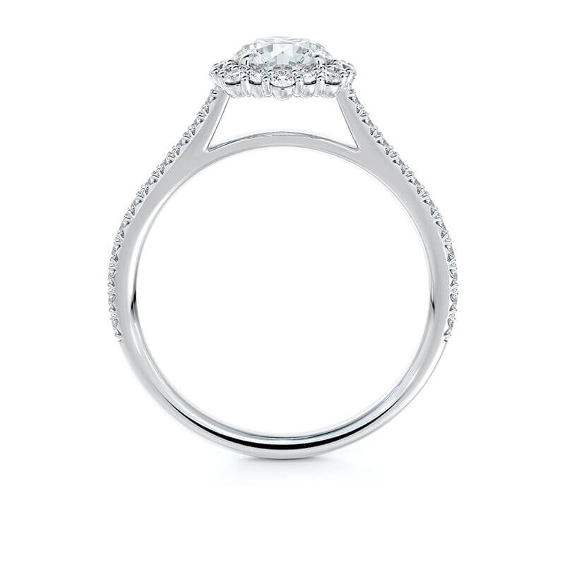 De Beers Forevermark Floral Halo Diamond Engagement Ring 18K image number 2