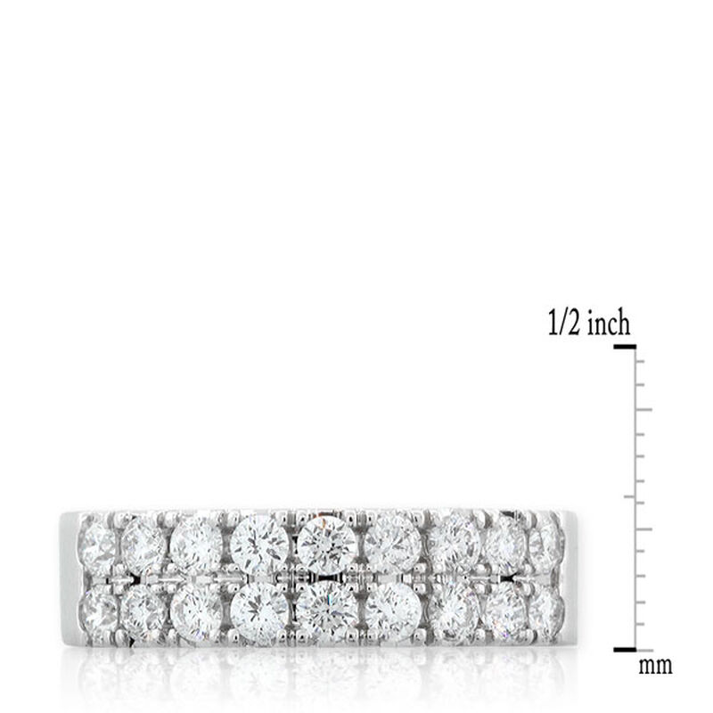 Two Row Diamond Ring 14K image number 4
