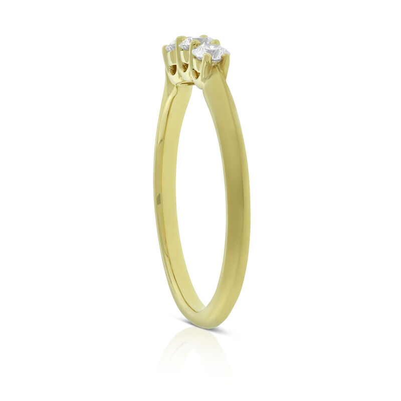 Jade Trau for Ben Bridge Signature Diamond Graduated 3-Stone Diamond Ring 18K image number 2