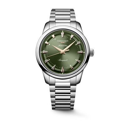 Longines Conquest Heritage Green Dial Watch, 40mm
