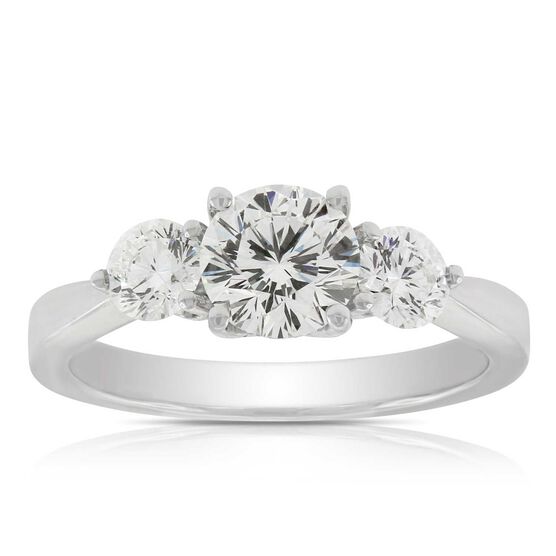 Ben Bridge Signature 3-Stone Diamond Ring 18K