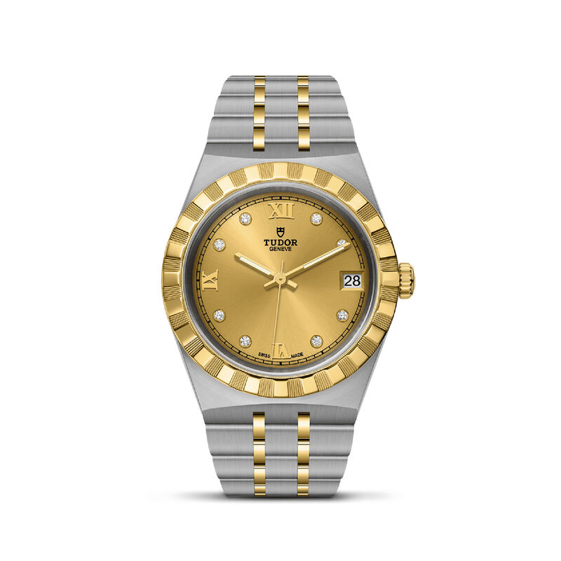 TUDOR Royal Champagne-Colour, Sunray-Finish, With Diamonds Dial Watch, 34mm image number 0