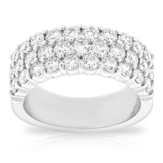 3-Row Diamond Ring 18K