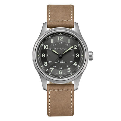 Hamilton Khaki Field Titanium Leather Automatic Watch, 42mm