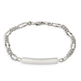 baby id bracelet silver