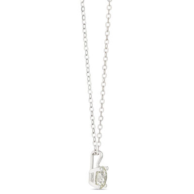 Classic Round Diamond Pendant, ⅓ Carat Total Weight, 14K White Gold