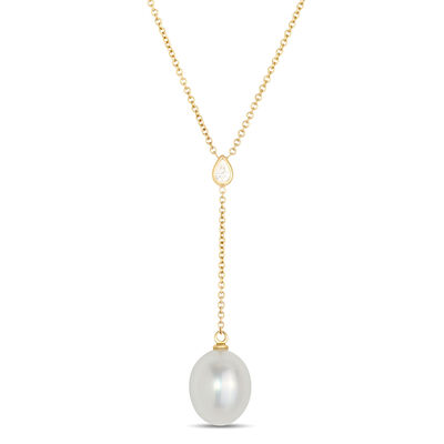 Cultured Freshwater Pearl Necklace, 14K Yellow Gold