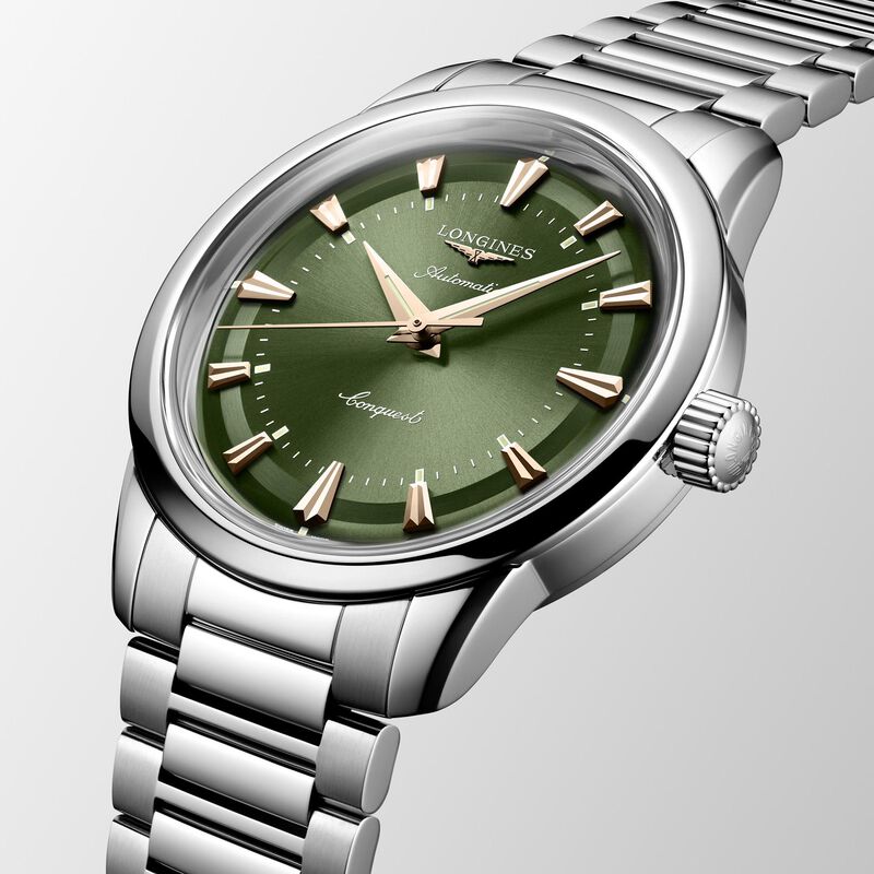 Longines Conquest Heritage Green Dial Watch, 38mm image number 2