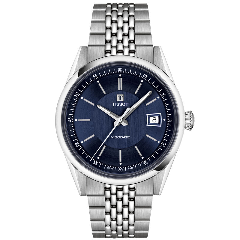 TISSOT Visodate Blue Dial Watch, 39mm image number 0