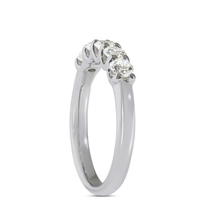 Round Diamond Anniversary Band, 14K White Gold