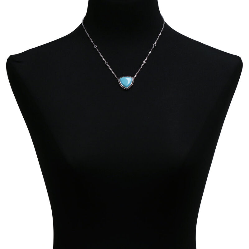 Lisa Bridge Turquoise & Black Sapphire Necklace image number 3