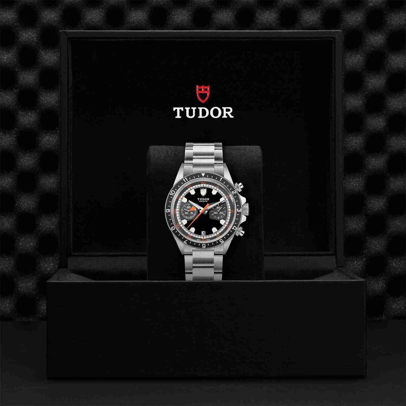TUDOR Heritage Chrono Watch Steel Case Black Dial, 42mm image number 1