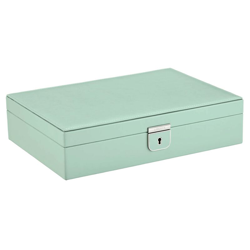 WOLF X LIBERTY Julia Interior Print Medium Jewelry Box - Sage Green image number 2