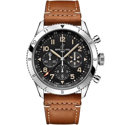 Breitling Classic AVI Super AVI B04 Chronograph GMT P-51 Mustang Black Dial Watch, 46mm