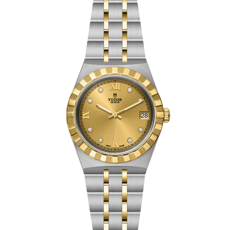 TUDOR Royal Champagne-Colour, Sunray-Finish, With Diamonds Dial Watch, 34mm image number 1