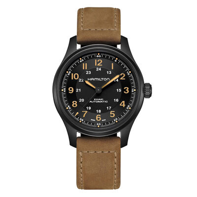 Hamilton Khaki Field Black PVD Titanium Automatic Watch, 42mm