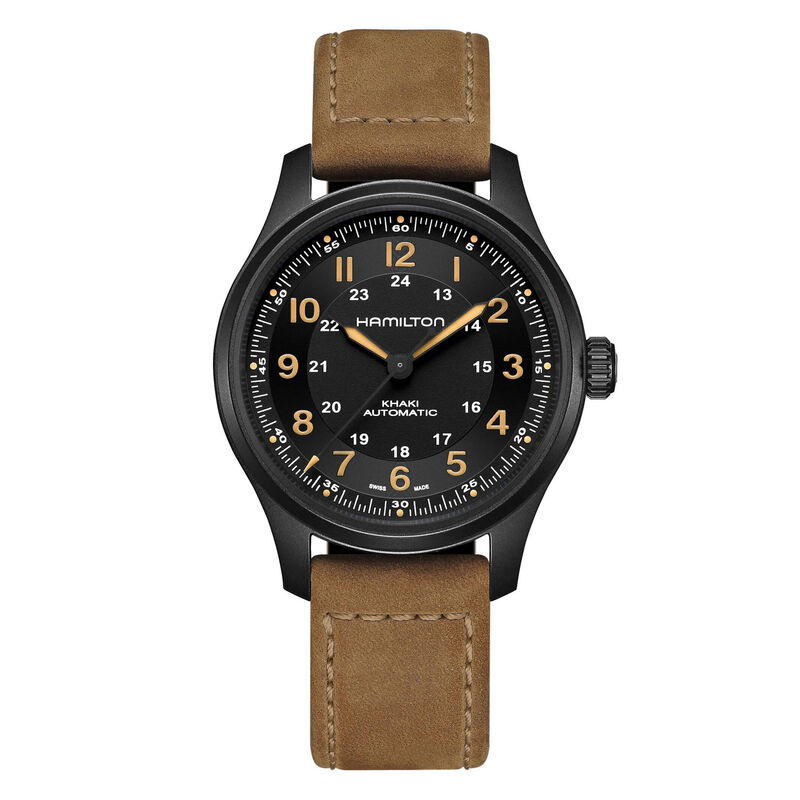 Hamilton Khaki Field Black PVD Titanium Automatic Watch, 42mm image number 1