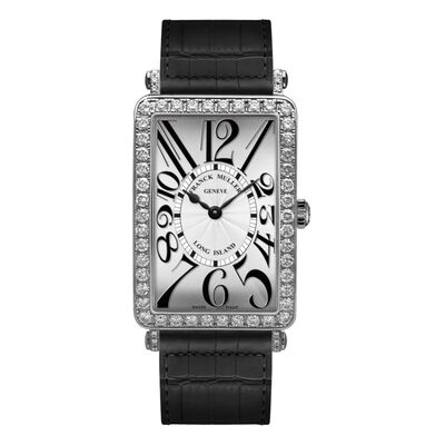 Franck Muller Long Island Deco Classic Silver Dial Watch, 26mm x 44.5mm