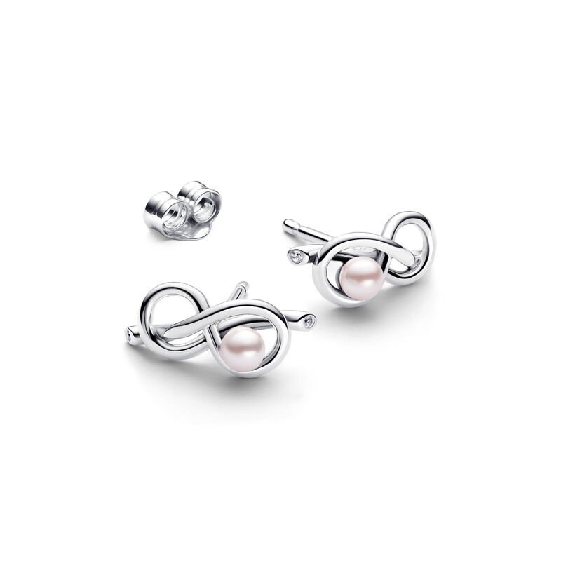 Pandora Infinity Knot Stud Earrings image number 1