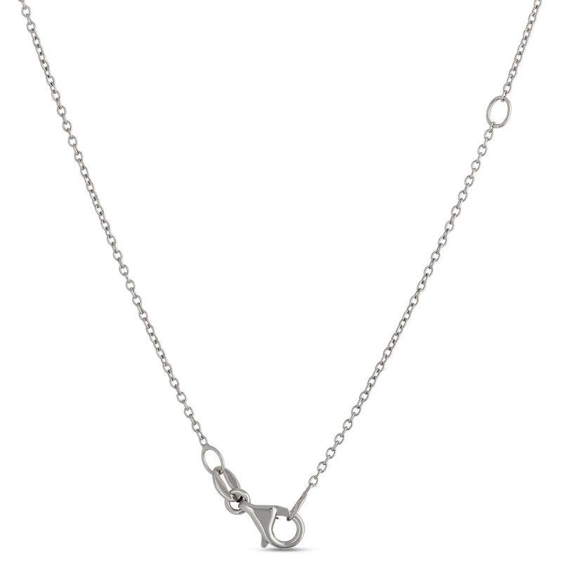 Classic Diamond Small Cross Necklace, &frac12; Carat Total Weight, 14K White Gold image number 2