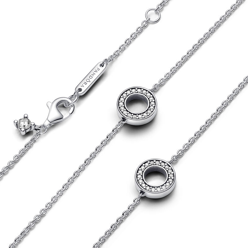 Pandora Pavé Circles Chain Necklace image number 2
