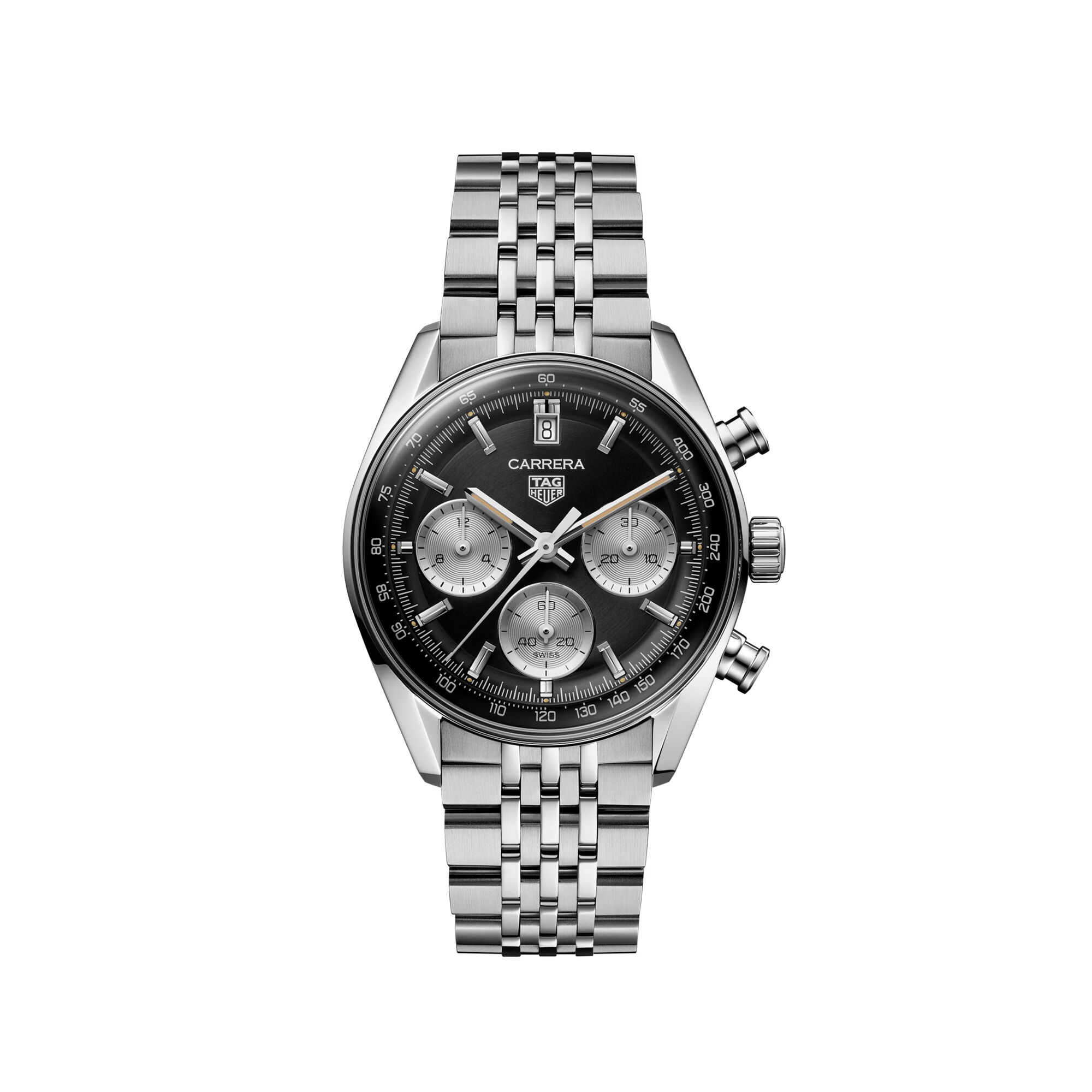 TAG Heuer 腕時計 クォーツ 42mm Tag Heuer 42mm Men's Link Automatic Chronograph Black Dial Watch