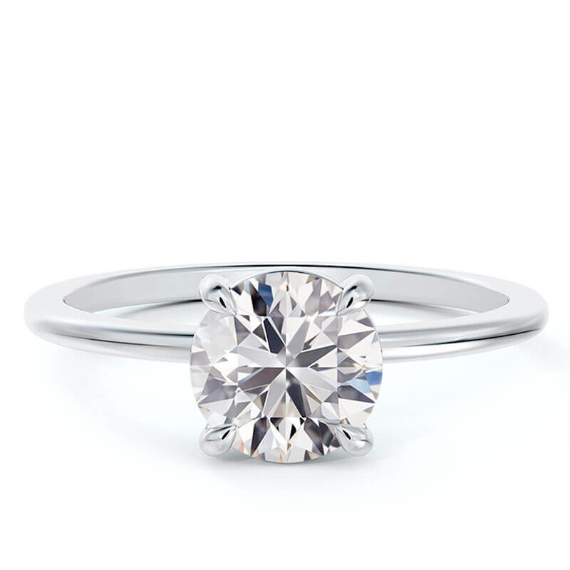 De Beers Forevermark Icon™ Delicate Round Diamond Engagement Ring 18K image number 0