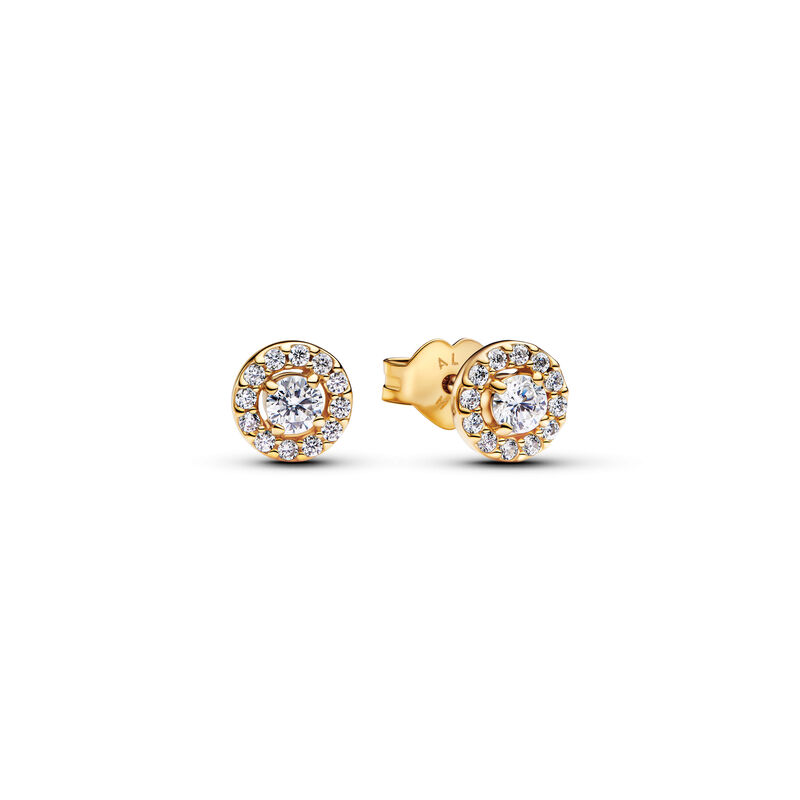 Pandora Round Pavé Halo Stud Earrings image number 0
