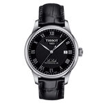 Tissot Le Locle Powermatic 80 Black Dial Leather Watch, 39.3mm