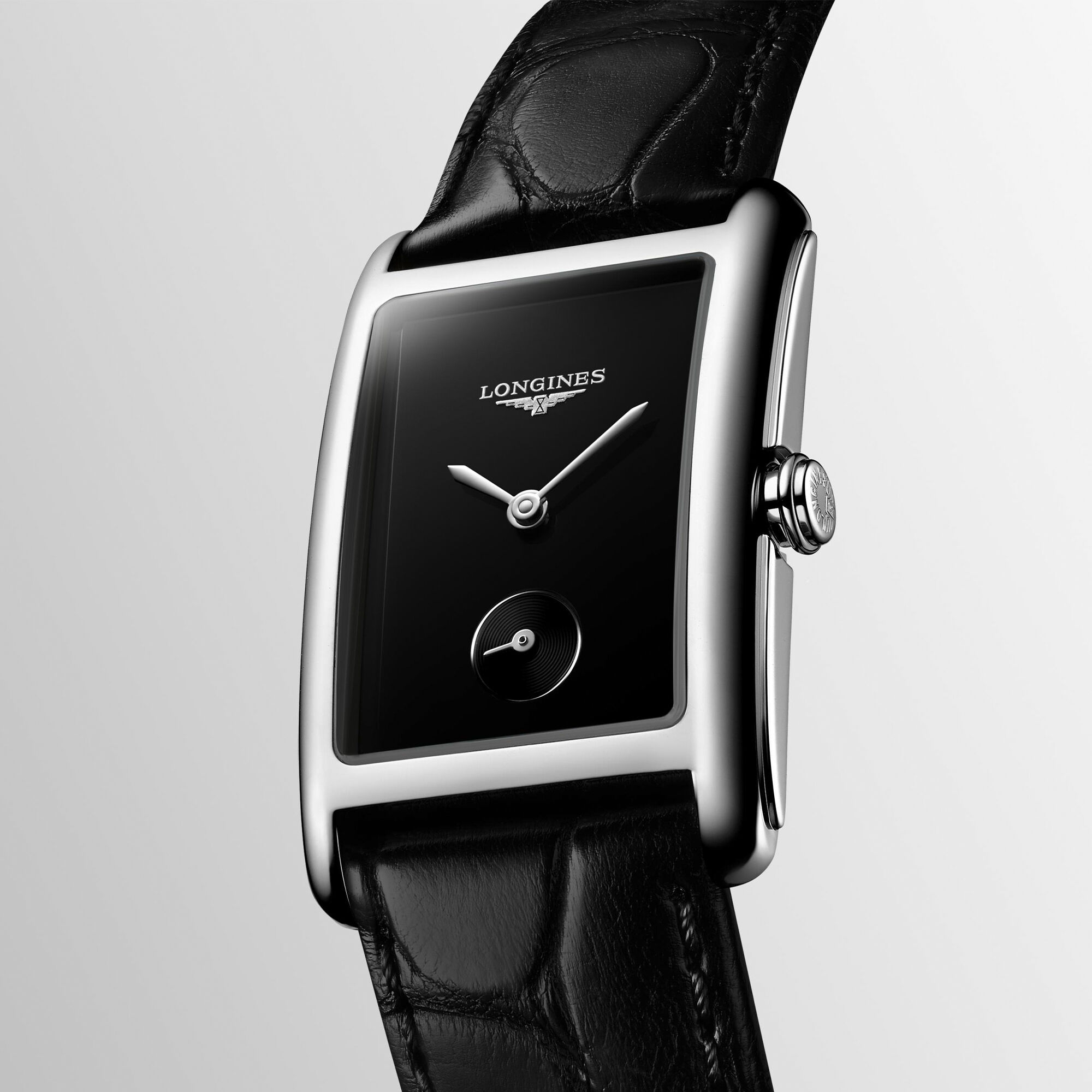 Longines Women's DolceVita Black Dial Watch, 37mm By 23mm