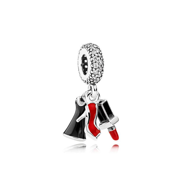 Pandora Glamour Trio CZ & Enamel Dangle Charm image number 0