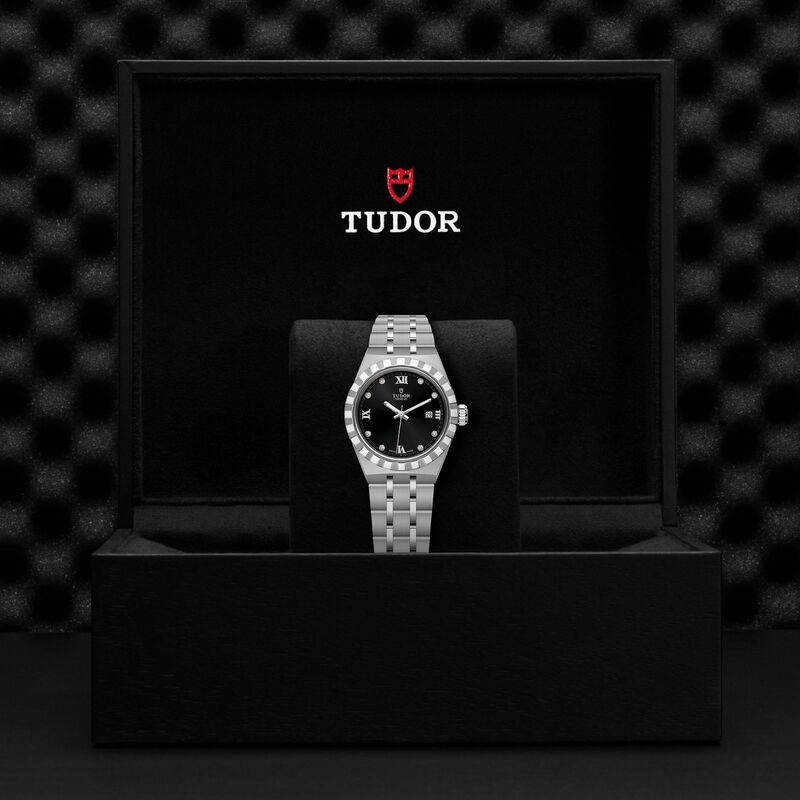 TUDOR Royal Black Diamond Dial Unisex Watch, 28mm image number 4