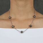 Cultured South Sea Tahitian Pearl Tin Cup Necklace 18K