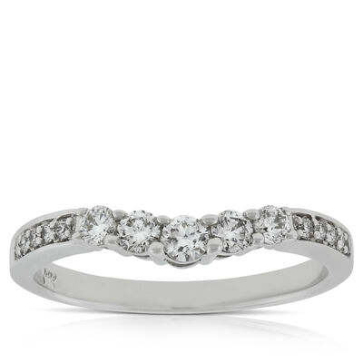 Diamond Contour Wedding Band 14K