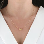 'Embroidered' Heart Necklace 14K