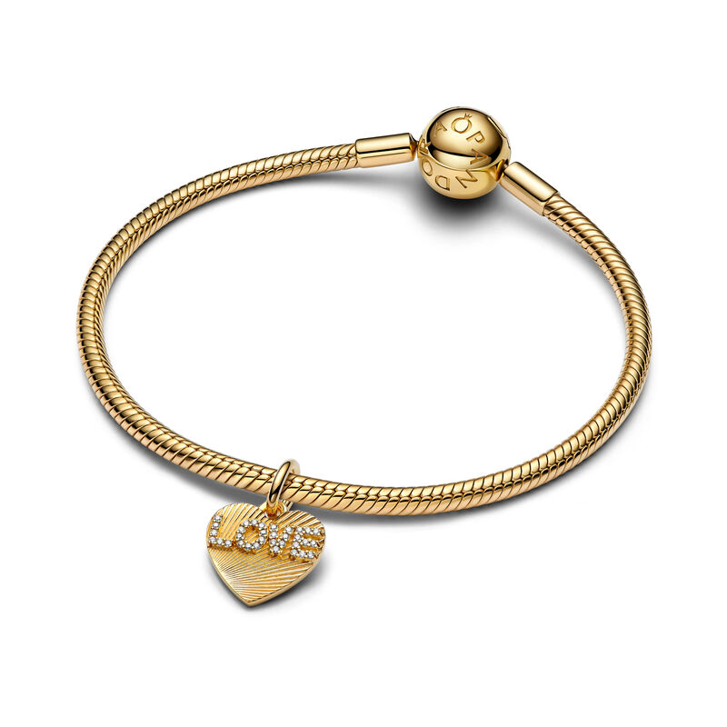 Pandora Engravable Love Heart Dangle Charm image number 2