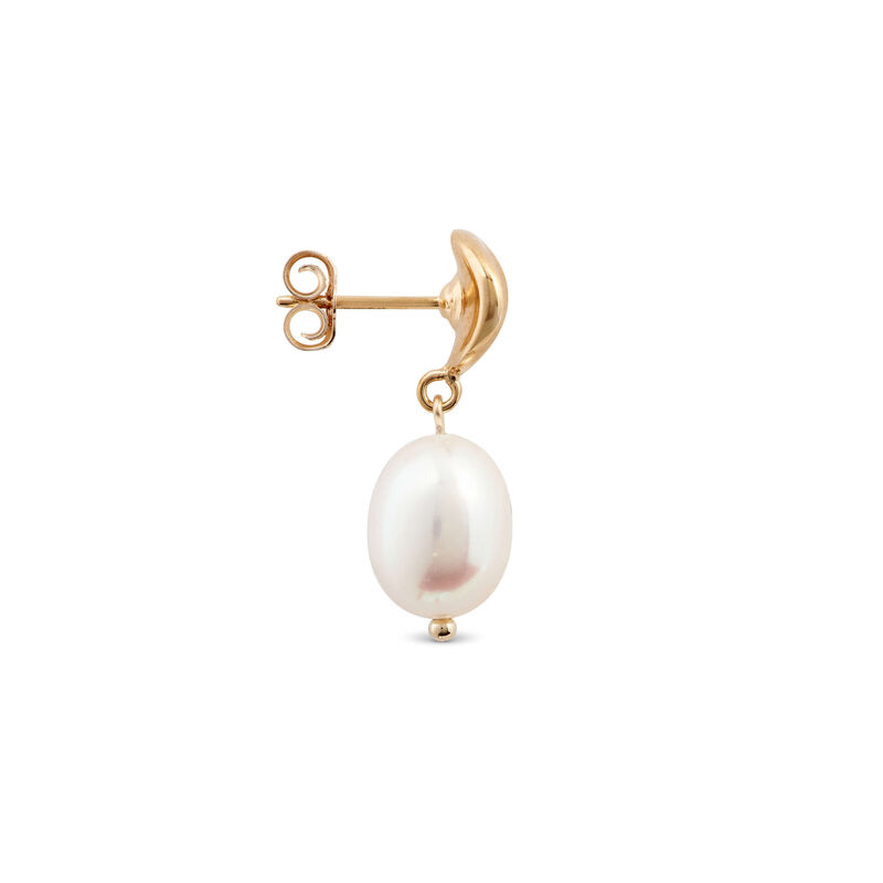 Cultured Freshwater Pearl Drop Earrings 14K image number 2