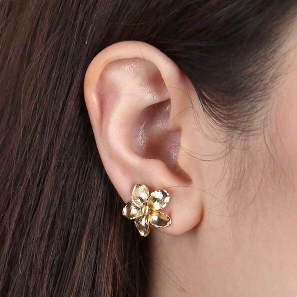 Toscano Flower Stud Earrings 14K