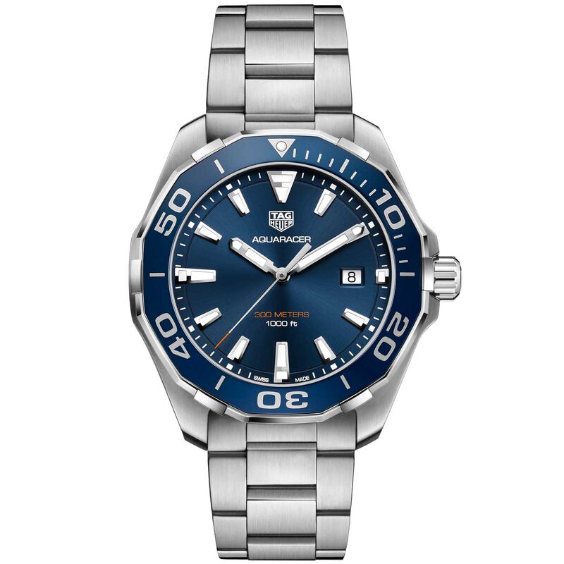 TAG Heuer Aquaracer Quartz Mens Blue Steel Watch image number 0